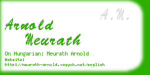 arnold meurath business card